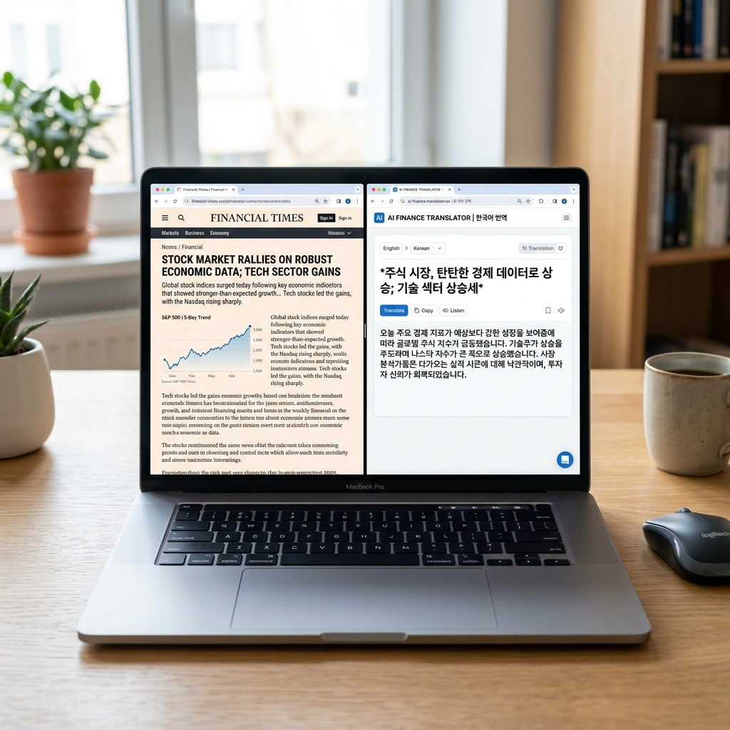AI 번역기로 외신 기사를 직접 읽으며 투자 판단에 활용한 3년간의 경험. 구글·DeepL·ChatGPT 번역기 비교와 증권사 AI 번역 서비스 현황, 오역 주의사항까지 정리했습니다.